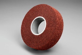 3M Scotch-Brite Convoluto Óxido de aluminio Mediano Rueda de desbaste - Grueso grado - Accesorio Eje - Diámetro 12 pulg. - Agujero Central 5 pulg. - Grosor 3 pulg. - 08902