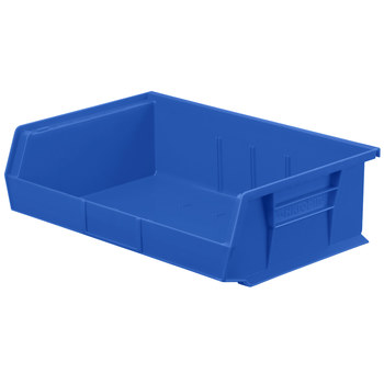 Imagen de Akro-mils Akrobin 60 lb Azul Polímero de grado industrial Colgado/Apilado Contenedor de almacenamiento (Imagen principal del producto)