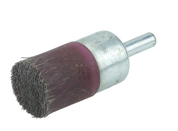 Weiler Polyflex Acero inoxidable Cepillo de copa - Accesorio Vástago sin rosca - Diámetro 3/4 pulg. - Diámetro de la cerda 0.010 pulg. - Tipo de material: acero inoxidable - 35505