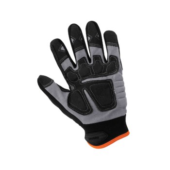 Global Glove Hot Rod h8500 Negro/Naranja Grande Cuero sintético Cuero sintético Guantes de trabajo - hr8500 lg