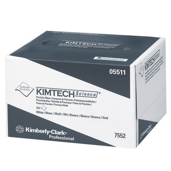 Kimberly-Clark Kimtech Science Limpiadores de precisión y de tejido 5511, Tejido, - 4.4 pulg. x 8.4 pulg. - Blanco - 05511