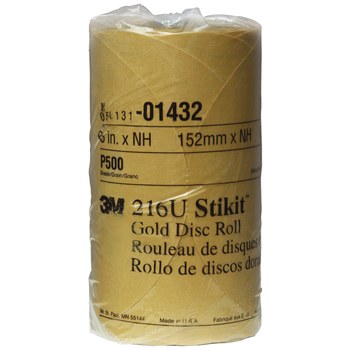 3M Stikit 01432 Rollo de discos PSA - 6 pulg. - P500 - Mediano - Óxido de aluminio