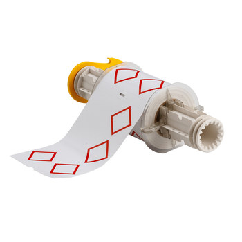 Imágen de Brady Rojo sobre blanco Transferencia térmica 130770 Rollo de etiquetas para impresora de transferencia térmica troquelado (Imagen principal del producto)