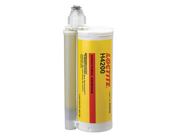 Loctite H4200 Ámbar Base y acelerador (B/A) Adhesivo de metacrilato - 490 ml Cartucho doble - 83038