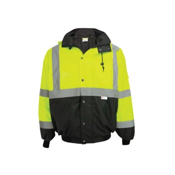 Global Glove FrogWear HV Chamarra Bomber De Invierno GLO-EB1-M - tamaño M - Poliéster Oxford 300D - Negro/Amarillo Alta-Vis - 02050