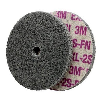 3M Scotch-Brite Unificado Carburo de silicio Suave Rueda de desbaste - Fina grado - Accesorio Eje - Diámetro 3 pulg. - Agujero Central 1/4 pulg. - Grosor 1/4 pulg. - 17478
