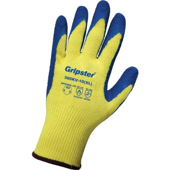 Global Glove Gripster 300KV Azul/Amarillo Mediano Kevlar Guantes resistentes a cortes - 300kv md