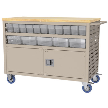 Imagen de Akro-mils MA4824PLD2CRY 800 lb Masilla Revestido en polvo Acero Madera dura 16 ga Carro de estante con persianas (Imagen principal del producto)