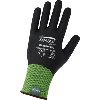 Global Glove Samurai Glove Amarillo de alta vis./Verde Grande Tuffalene Platino UHMWPE Tuffalene Platino UHMWPE Guantes resistentes a cortes - Pulgar reforzado - cr888d lg
