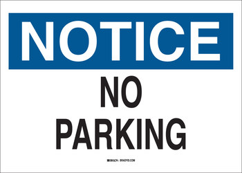 Imágen de Brady B-555 Aluminio Rectángulo Blanco Inglés Cartel de información, restricción y permiso de estacionamiento 43406 (Imagen principal del producto)