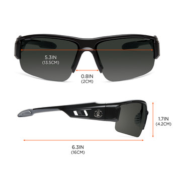 Ergodyne Skullerz Dagr Universal Policarbonato Lentes de seguridad lente Humo - Medio marco - 720476-52031