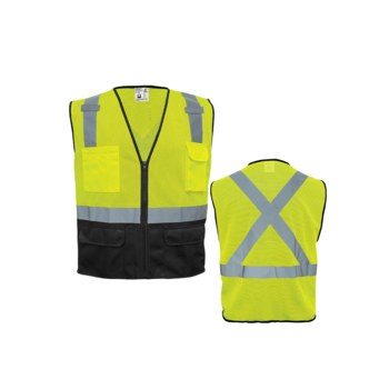 Global Glove FrogWear GLO-019 Chaleco de alta visibilidad GLO-019/6XL - tamaño 6XL - Poliéster - Lima - ANSI clase 2 - glo-019 6xl