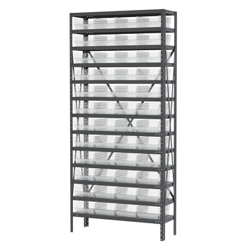 Imagen de Akro-mils AS1279150SC Shelfmax 6500 lb Ajustable Transparente Gris Revestido en polvo Acero 22 ga Abierto Ajustable Sistema de estantería fijo (Imagen principal del producto)