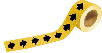 Imágen de Brady Pipe Markers-To-Go Negro sobre amarillo Plástico 73948 Marcador de tubería autoadhesivo (Imagen principal del producto)