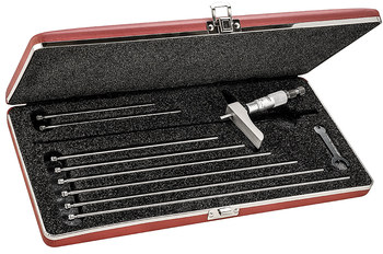 Imágen de Medidor de profundidad micrométrico 443Z-9RL de 2 pulg. - Media base por 5/32 pulg. de Starrett (Imagen principal del producto)
