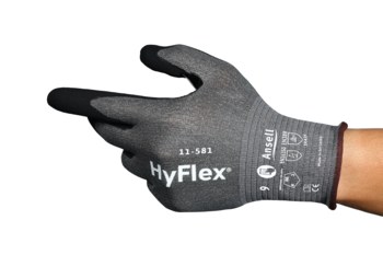 Ansell HyFlex 11-581 Gris/Negro 12 Intercept - Tungsteno, HPPE, Nylon, Spandex Intercept - Tungsteno, HPPE, Nylon, Spandex Apoyado Guantes resistentes a cortes - 076490-63328