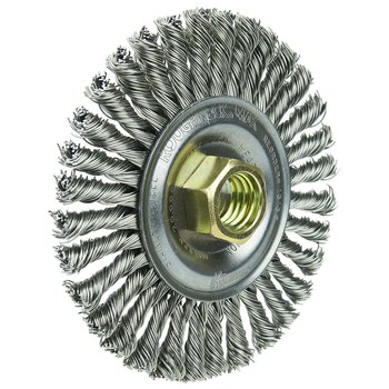 Weiler Roughneck Max 13138 Cepillo de rueda - Anudado - Circular trenzado Acero inoxidable cerda