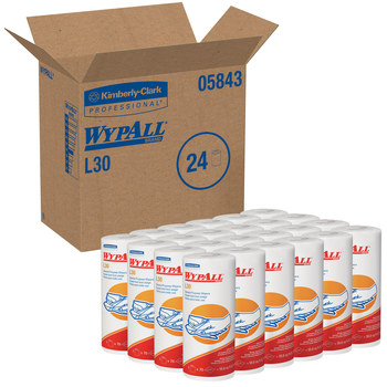 Kimberly-Clark Wypall L30 Limpiador 05843, DRC, - 10.4 pulg. x 11 pulg. - Blanco