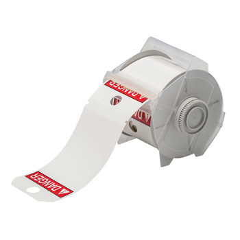 Imágen de Brady Rojo/blanco Exterior Poliéster Transferencia térmica 121543 Rollo de etiquetas para impresora de transferencia térmica continua (Imagen principal del producto)