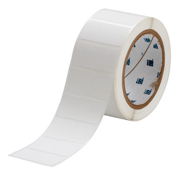 Brady THT-17-423-3 Rollo de etiquetas troqueladas para impresoras - 2 pulg. x 1 pulg. - Poliéster - Blanco - B-423
