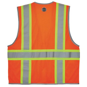 Ergodyne GloWear 8246Z Chaleco de alta visibilidad 24135 - tamaño Grande/XG - Poliéster - Naranja - ANSI clase 2