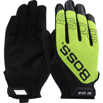 Imágen de PIP Boss 120-MV1230T Amarillo de alta vis. Pequeño Cuero sintético Cuero sintético Guantes de mecánico (Imagen principal del producto)