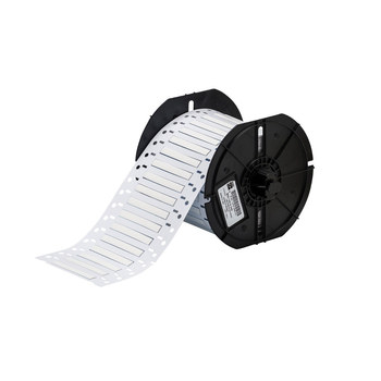Brady Permasleeve B33-125-2-342 Funda de impresora troquelada - 2 pulg. x 0.125 pulg. - Blanco - B-342