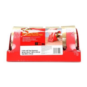 3M Scotch Transparente Kit de sellado de cajas - 48 mm Anchura x 50 m Longitud - 3.1 mil Espesor - 71050