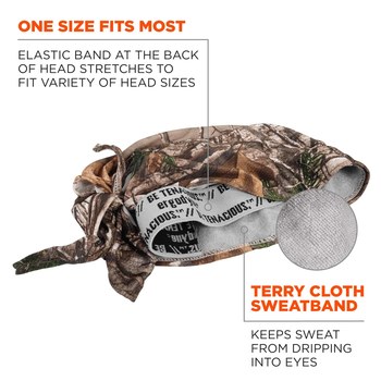 Ergodyne Chill-Its 6615 RealTree Camo Hi Cool/Felpa Pañuelo - 720476-12475