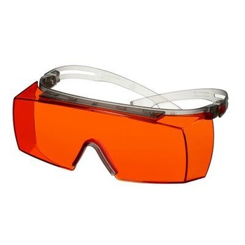 3M SecureFit 3700 SF3706AS-GRY Ajuste Alternativo Policarbonato Gafas de seguridad OTG (sobre el vidrio) lente Naranja - 051131-27919