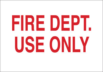 Imágen de Brady B-401 Poliesterino de alto impacto Rectángulo Blanco Inglés Cartel del Departamento de Bomberos 25709 (Imagen principal del producto)