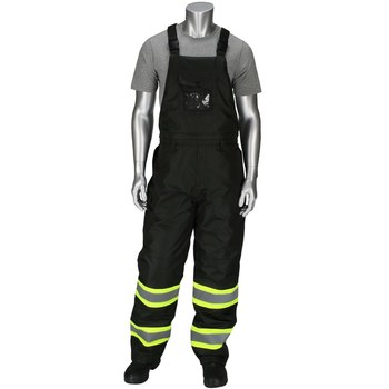Imágen de PIP PIP® Clase E Ripstop Aislado Dos Tonos Overoles con pechera Negro con Amarillo de alta visibilidad, alta visibilidad Naranja 3XL Poliéster Insulated Bib Overall (Imagen principal del producto)