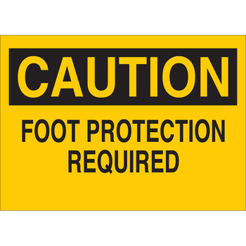 Imágen de Brady B-120 Poliéster reforzado con fibra de vidrio Rectángulo Amarillo Inglés Cartel de PPE 65039 (Imagen principal del producto)