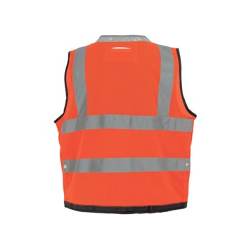 Global Glove FrogWear GLO-058 Chaleco de alta visibilidad GLO-058-L - tamaño Grande - Poliéster - Naranja de alta visibilidad - ANSI clase 2 - 02557