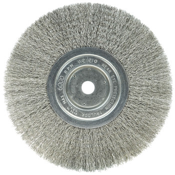 Weiler 01805 Cepillo de rueda - Rizado Acero inoxidable cerda