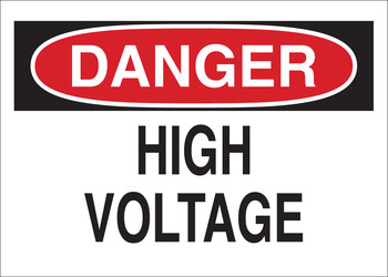 Imágen de Brady B-120 Poliéster reforzado con fibra de vidrio Rectángulo Blanco Inglés Cartel de seguridad eléctrica 47005 (Imagen principal del producto)