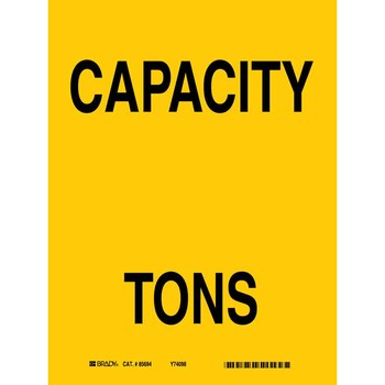 Imágen de Brady B-120 Fibra de vidrio Rectángulo Amarillo Inglés Cartel de seguridad del equipo 47116 (Imagen principal del producto)