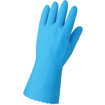 Global Glove FB140 Azul Grande Látex Guantes de trabajo - 140fb lg
