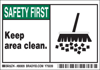 Imágen de Brady Negro/Verde sobre blanco Rectángulo Poliéster 86909 Etiqueta de peligro de salud (Imagen principal del producto)