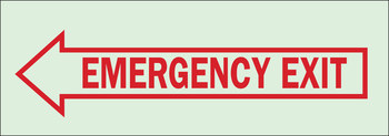 Imágen de Brady Bradyglo B-347 Poliéster/poliestireno Rectángulo Verde Inglés Cartel de salida de emergencia 80278 (Imagen principal del producto)