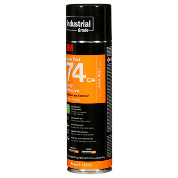 3M 74 Espuma de poliuretano Naranja Aerosol 24 fl oz Lata Contiene 1,1-Difluoroetano, COV bajos, Conforme en CA - 97958 - Peso neto 19 oz