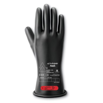 Ansell Marigold Industries Negro 9 Látex Caucho natural Caucho natural Guantes de mecánico - Longitud 11 pulg. - 076490-13783