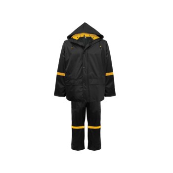 Global Glove FrogWear R6400 Traje de lluvia R6400-L - tamaño Grande - Negro con amarillo - 02547