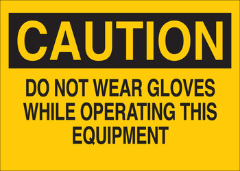 Imágen de Brady B-120 Poliéster reforzado con fibra de vidrio Rectángulo Amarillo Inglés Cartel de seguridad del equipo 70288 (Imagen principal del producto)