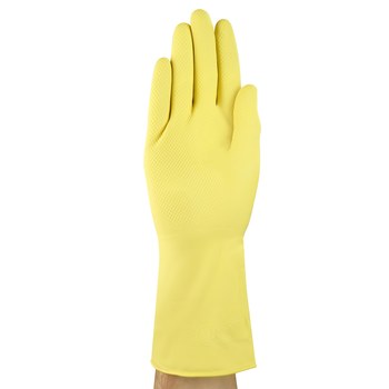 Ansell AlphaTec 87-089 Amarillo 6.5 Caucho No compatible Guante resistente a productos químicos - acabado Pastilla inversa - Longitud 12 pulg. - 076490-13518