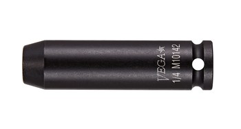 Vega Tools M10142 1/4 pulg. Pared Delgada Toma De Impacto - Acero S2 Modificado - accionamiento 1/4 pulg. Cuadrado - A - Cónico - 2.0 pulg. Longitud - 01689