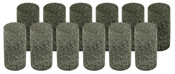 Weiler Tiger Zirc Zirconia Alumina Enchufe abrasivo - 1 1/2 pulg. longitud - Agujero Central UNC de 5/8-11 - 68322