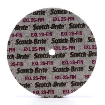 3M Scotch-Brite Unificado Carburo de silicio Suave Rueda de desbaste - Fina grado - Accesorio Eje - Diámetro 6 pulg. - Agujero Central 3/4 pulg. - Grosor 1/4 pulg. - 25679
