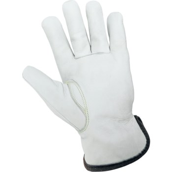 Global Glove CR3900 Blanco Grande Cuero Grano Piel de cabra Guantes resistentes a cortes - cr3900 lg