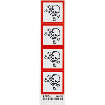Imágen de Brady Negro/Rojo sobre blanco Diamante Vinilo 118847 Etiqueta de material peligroso (Imagen principal del producto)
